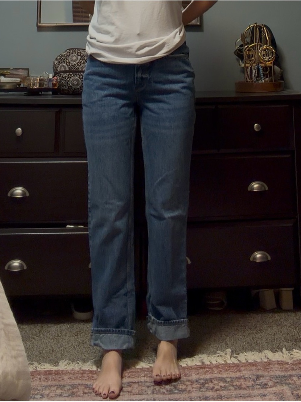 Good American Boyfriend Jeans in Medium Blue Wash